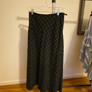 Elegant Black Checkered Skirt